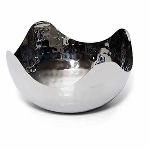 Hammered stainless steel decorative bowl 3(2) x 6
